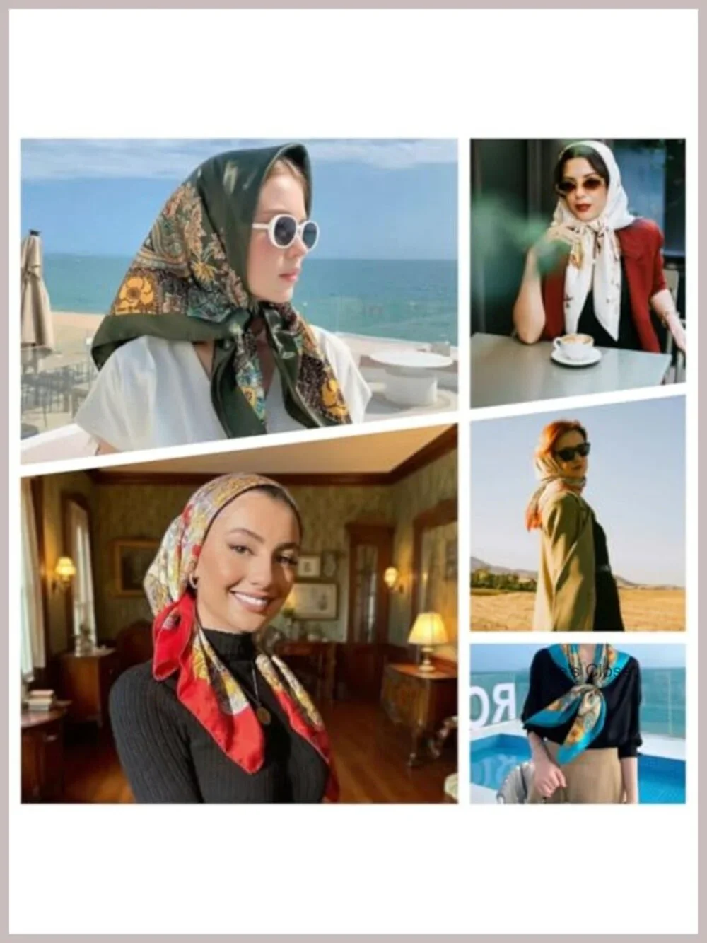 Large Satin Scarf for Women 35